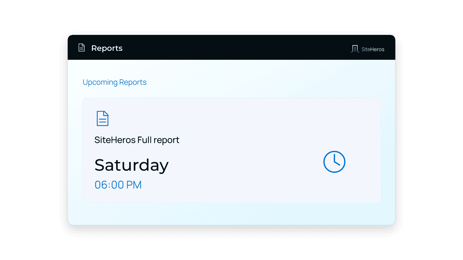WebOps scheduled-report illustration.